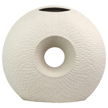 Cream Rippled Sand Urchin Oceania Vase